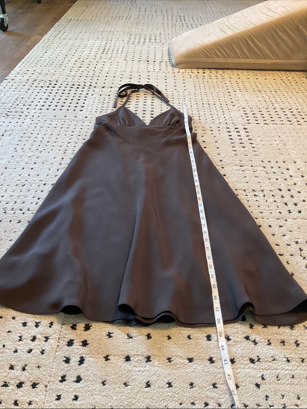 J. Crew chocolate brown silk halter midi dress, 4, NWT! - Picture 6 of 6
